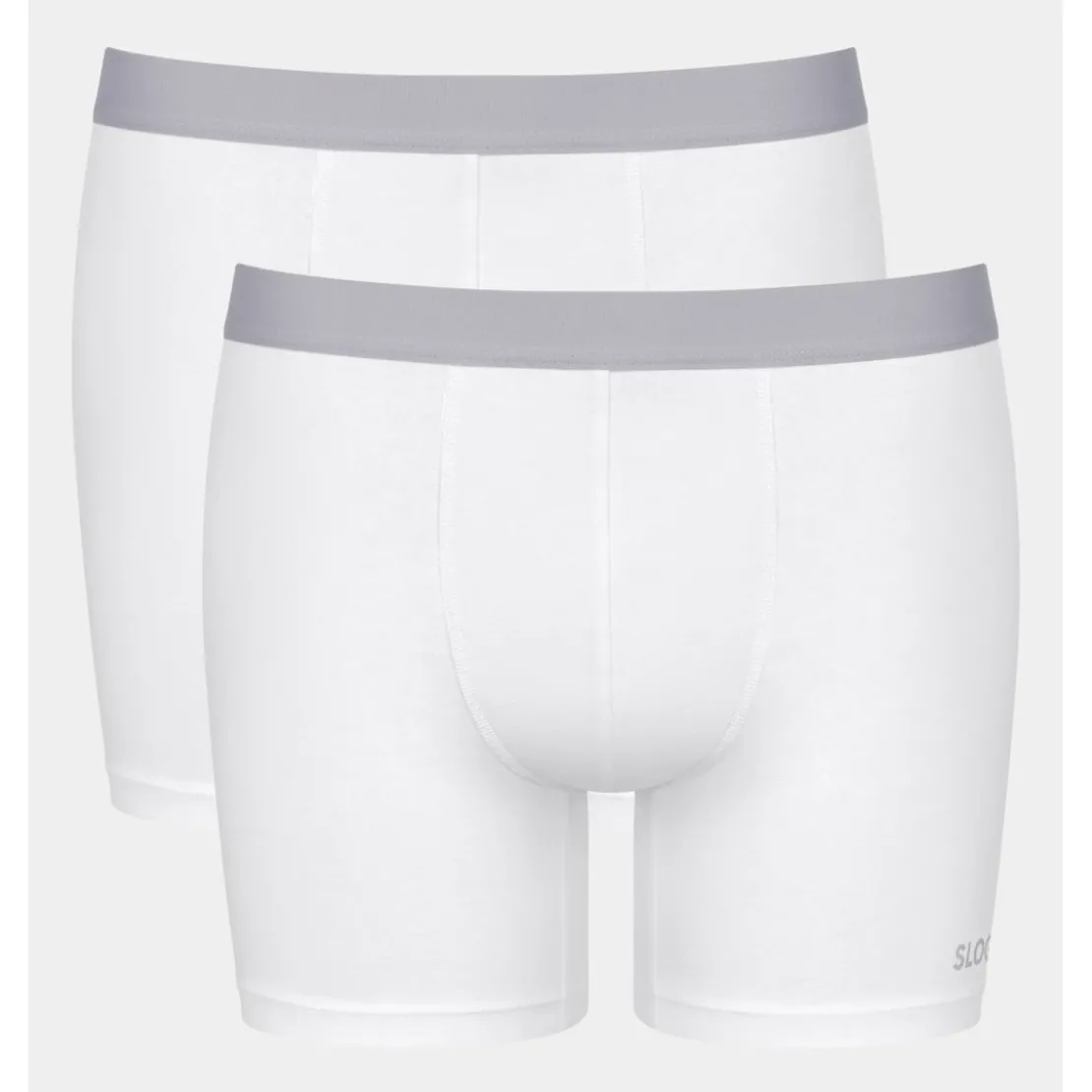 Sloggi MenLot de 2 boxer long homme blanc en coton- GO ABC 2.0