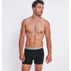 Sloggi MenLot de 2 boxer long homme noir en coton blanc- GO ABC 2.0