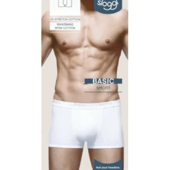 Sloggi MenLot de 3 boxers - Blanc en coton- Basic