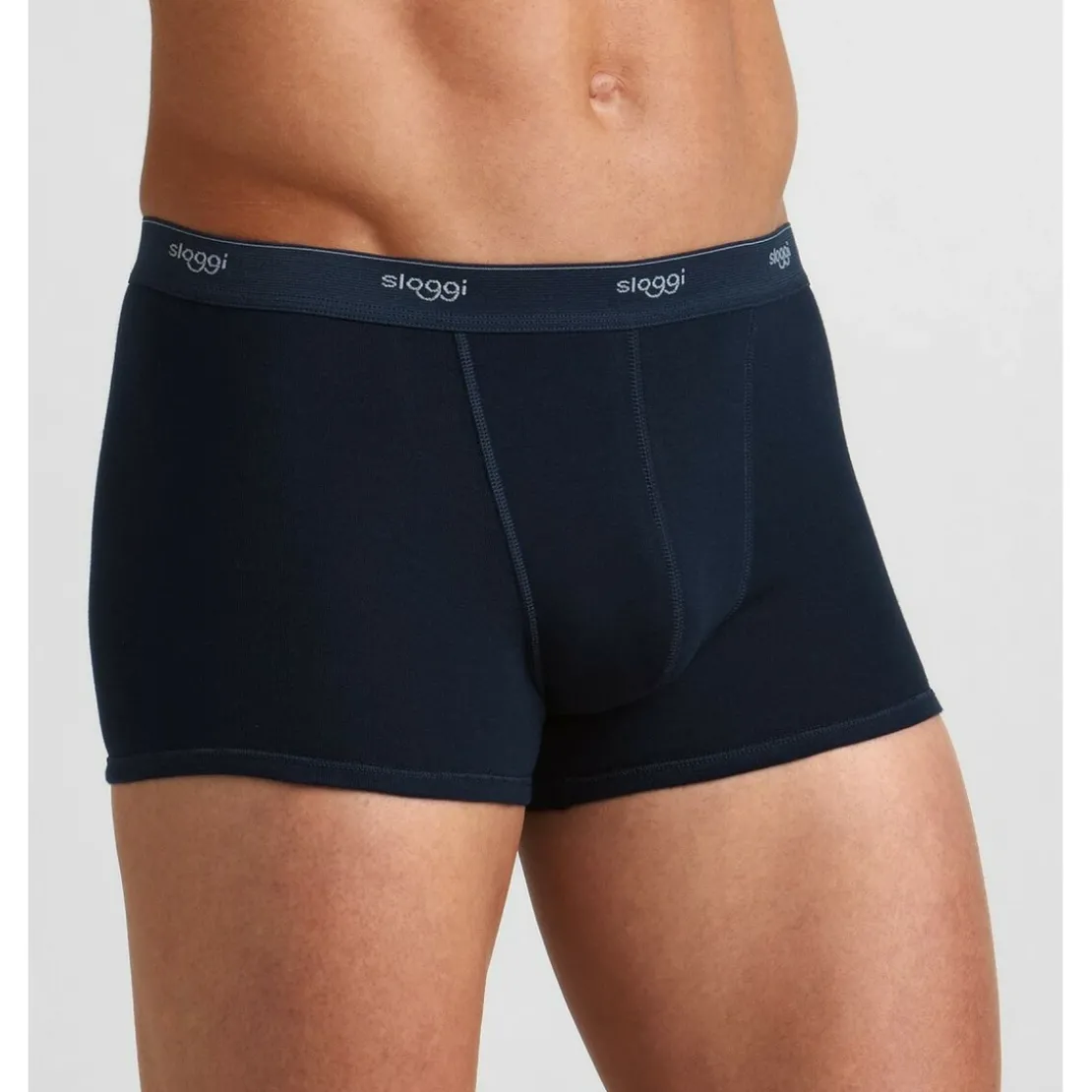Sloggi MenLot de 3 boxers - Bleu en coton- Basic