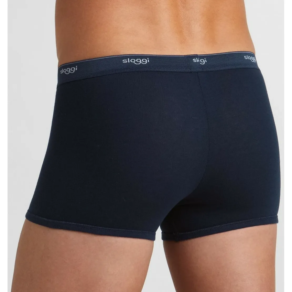 Sloggi MenLot de 3 boxers - Bleu en coton- Basic
