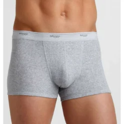 Sloggi MenLot de 3 boxers - Gris en coton- Basic