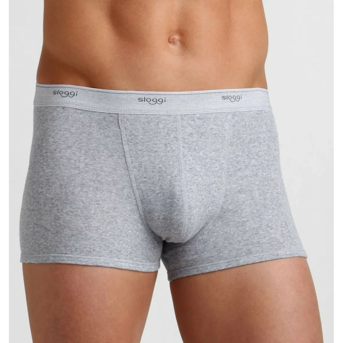 Sloggi MenLot de 3 boxers - Gris en coton- Basic