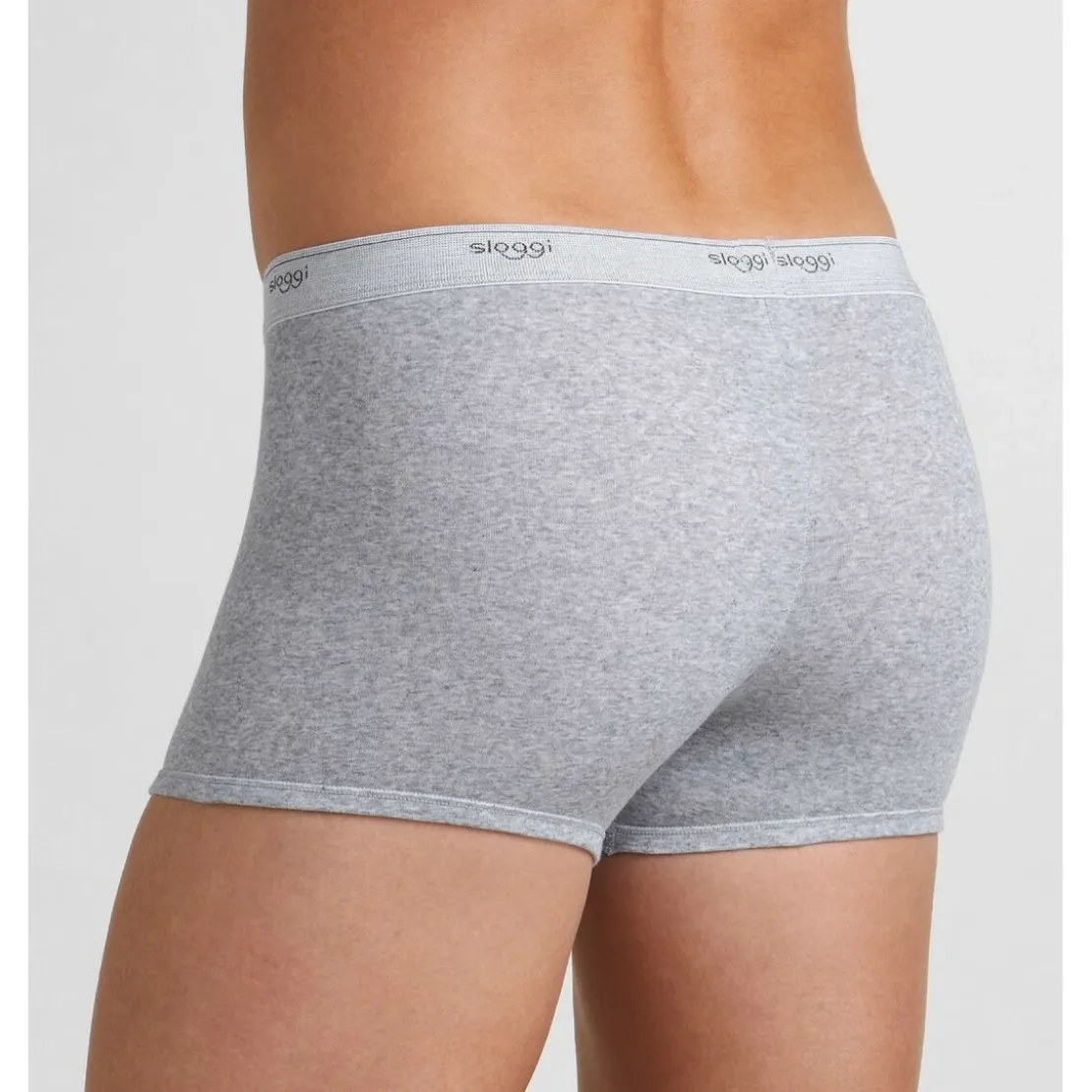Sloggi MenLot de 3 boxers - Gris en coton- Basic