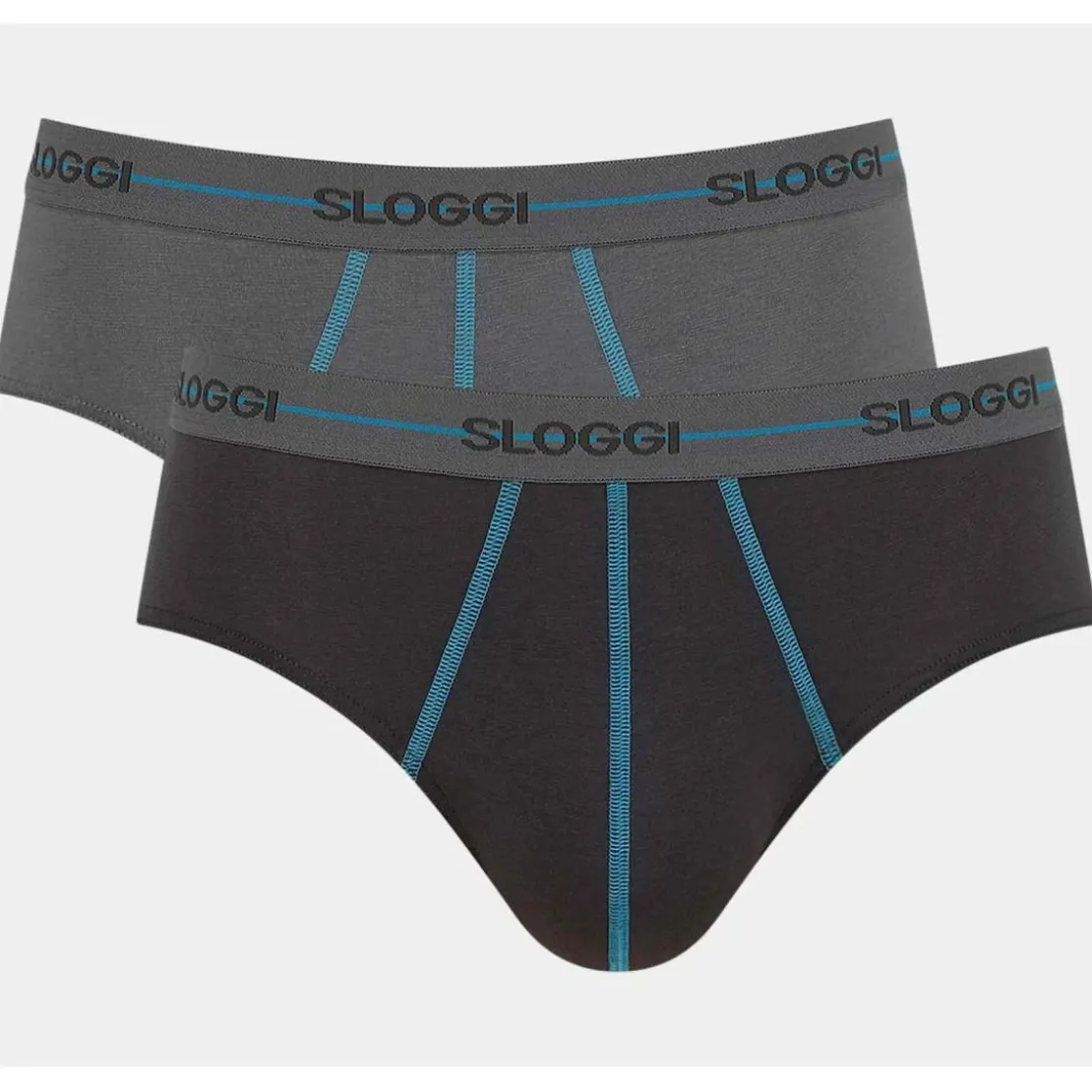 Sloggi MenLot de 2 Slips Homme Gris- SLOGGI MEN START