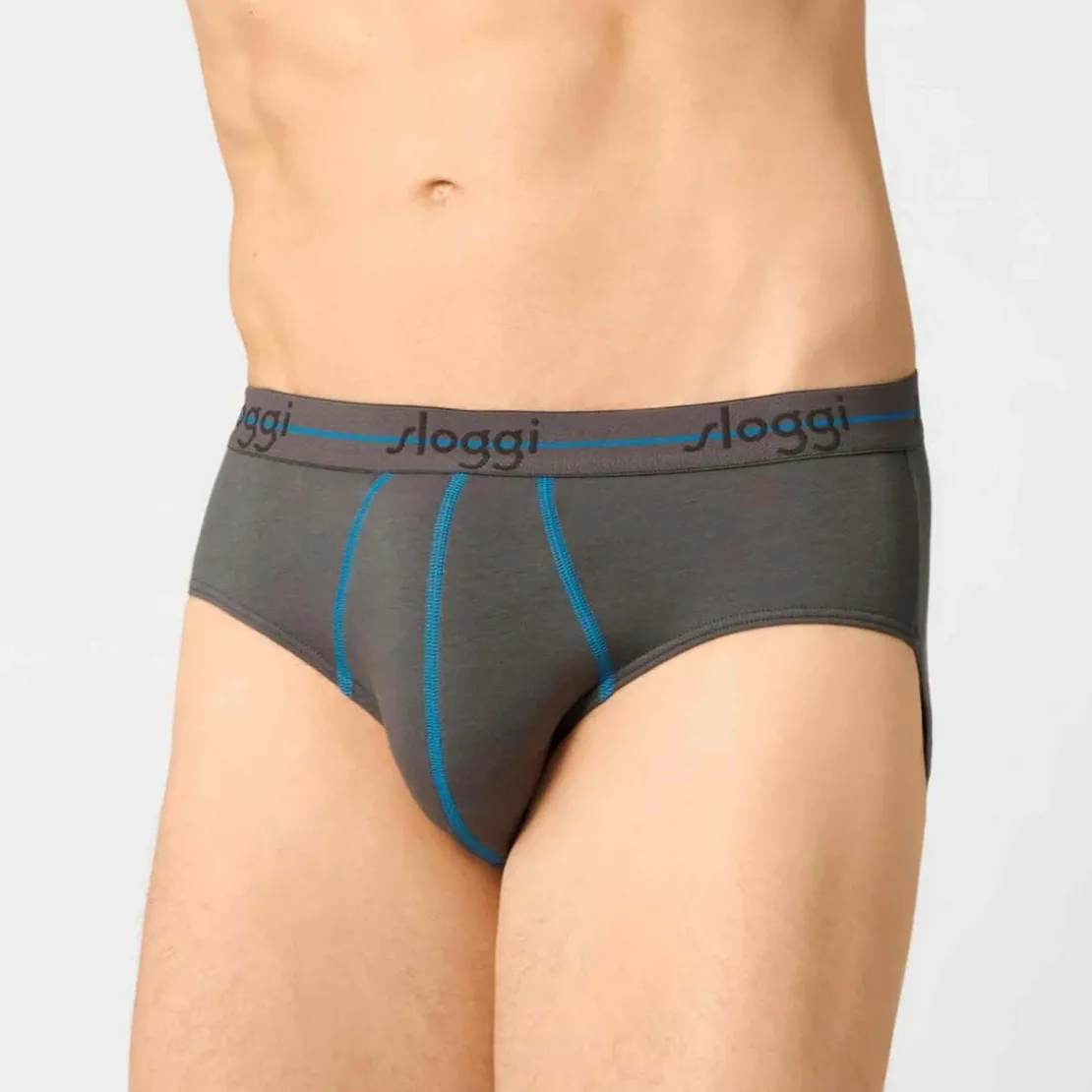 Sloggi MenLot de 2 Slips Homme Gris- SLOGGI MEN START