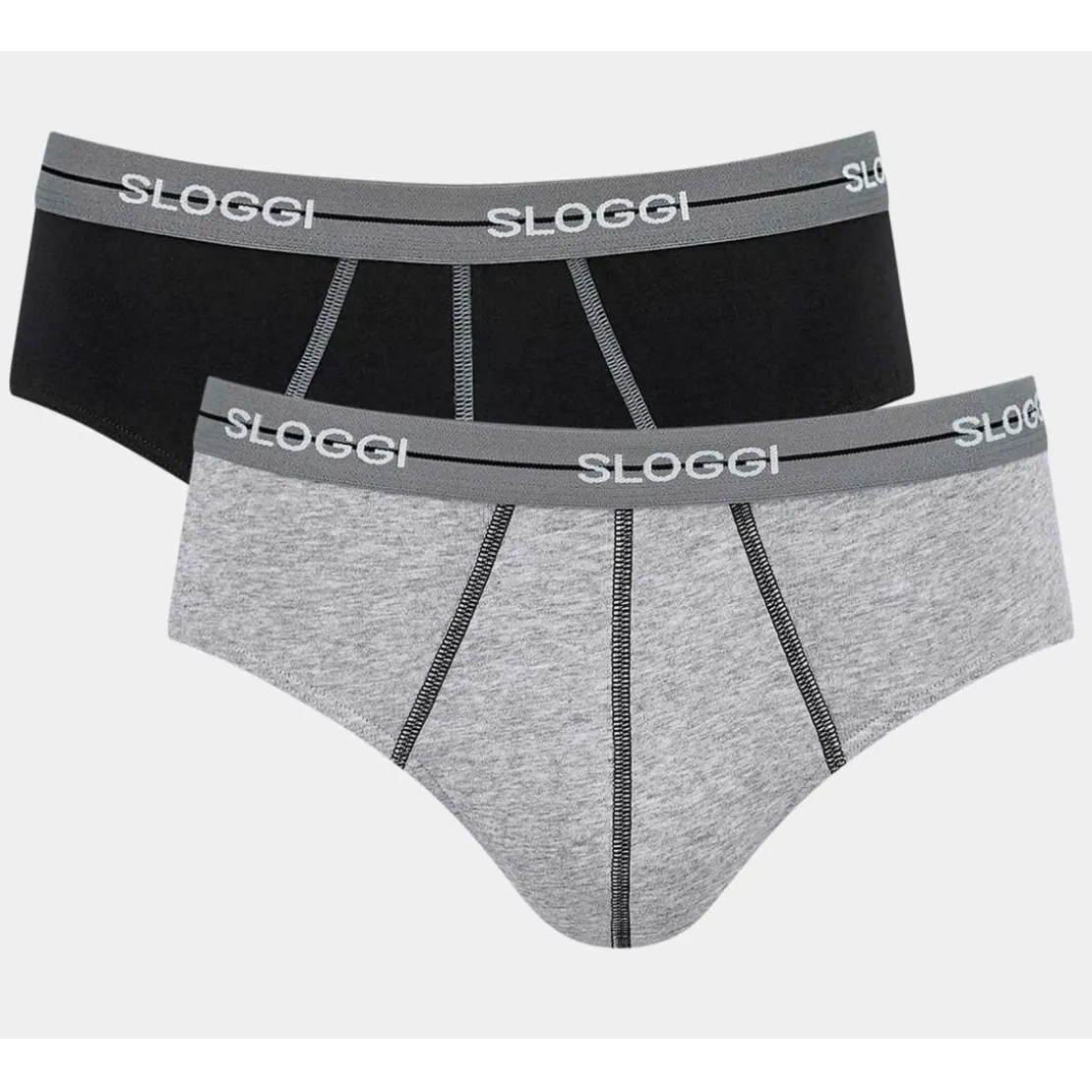 Sloggi MenLot de 2 Slips Homme noir te blanc- SLOGGI MEN START