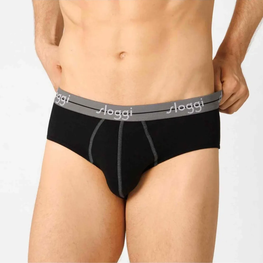 Sloggi MenLot de 2 Slips Homme noir te blanc- SLOGGI MEN START