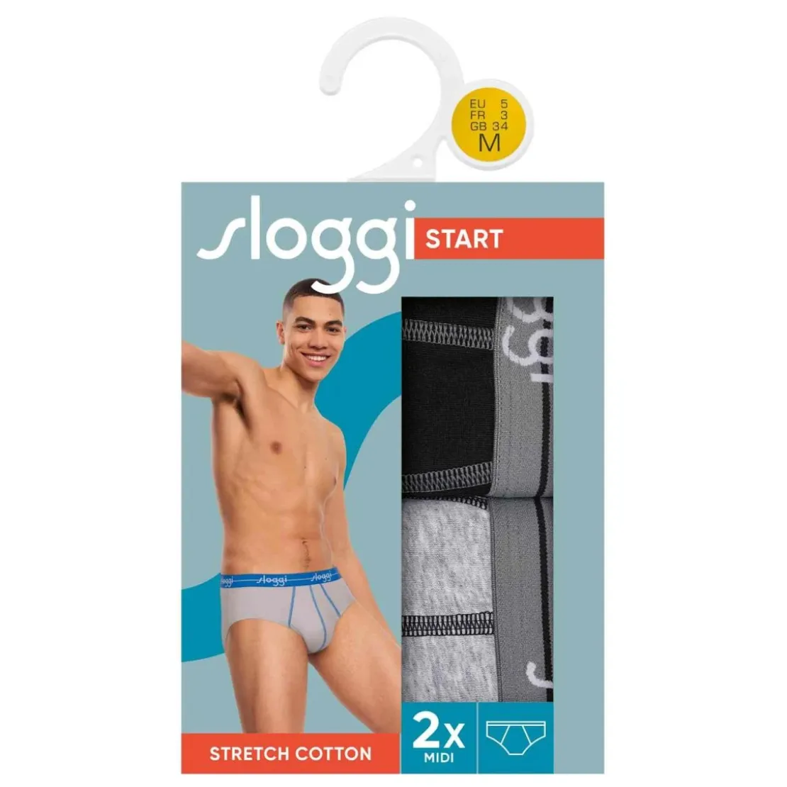 Sloggi MenLot de 2 Slips Homme noir te blanc- SLOGGI MEN START