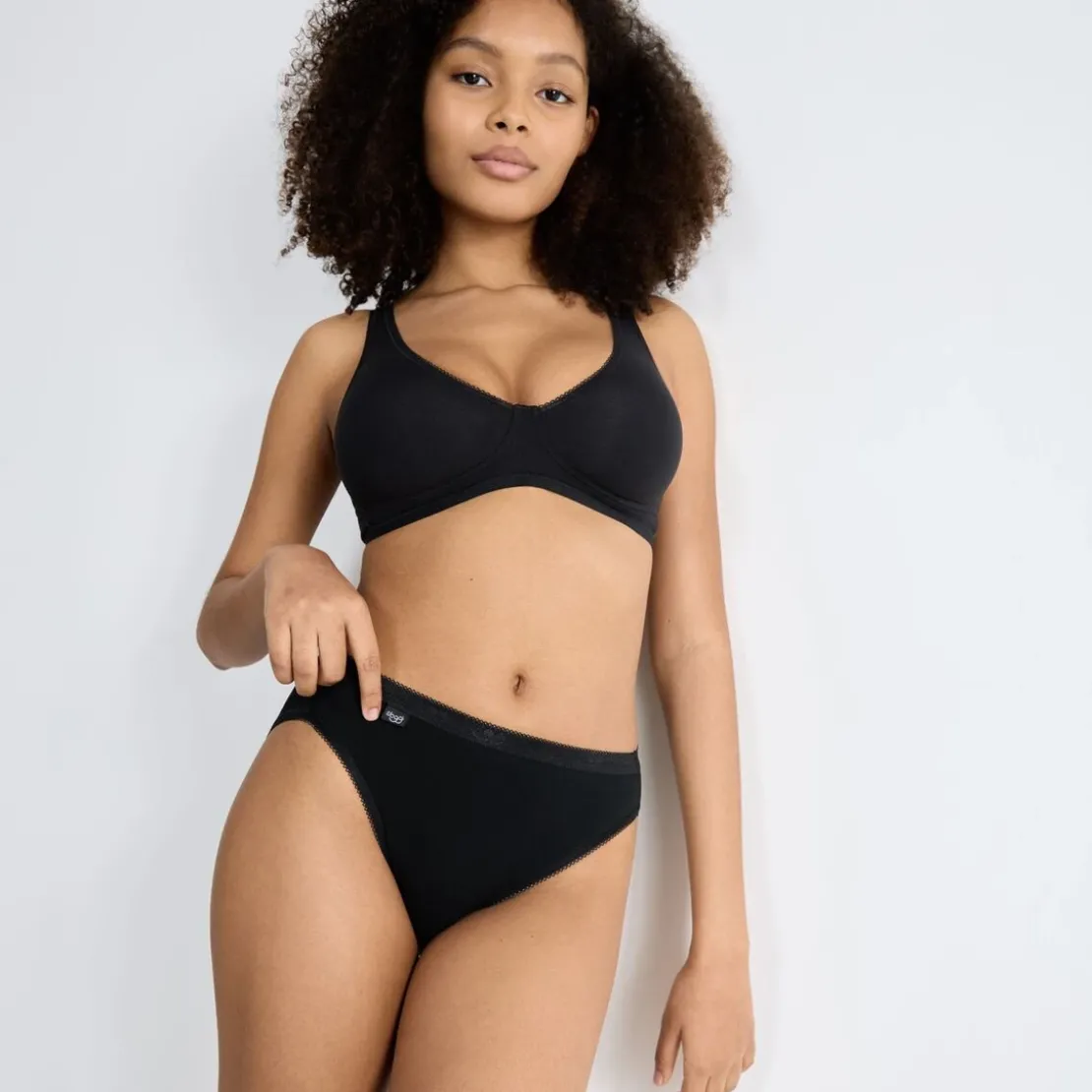 SloggiSoutien-gorge sans armatures noir en coton- sloggi Basic+