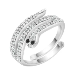 So Charm BijouxBague Femme So Charm - BD2607-ARGENT-DIAMANT - Bague Femme Serpent