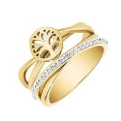 So Charm Bijoux Bague Femme So Charm - B2670-DORE-T7-54 - Bague Femme Dorée
