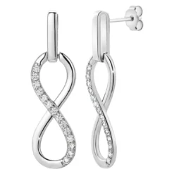 So Charm BijouxBoucles d'oreilles infini par So Charm® ornée de cristaux Swarovski® BS2111-ARGENT