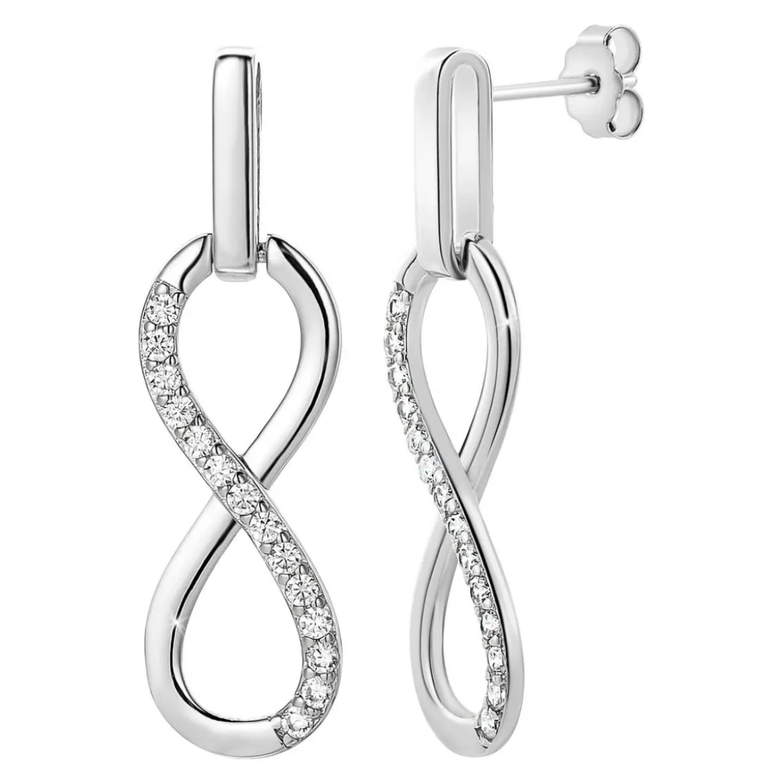So Charm BijouxBoucles d'oreilles infini par So Charm® ornée de cristaux Swarovski® BS2111-ARGENT