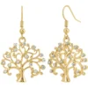 So Charm BijouxBoucles d'oreilles arbre de vie par So Charm® ornée de cristaux Swarovski® BS2037-DORE-BO