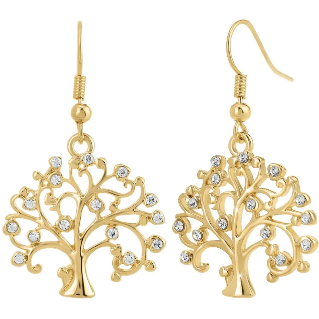So Charm BijouxBoucles d'oreilles arbre de vie par So Charm® ornée de cristaux Swarovski® BS2037-DORE-BO