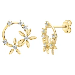 So Charm BijouxBoucles d'oreilles fleurs par So Charm® ornée de cristaux Swarovski® BS2296-DORE