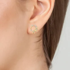 So Charm BijouxBoucles d'oreilles fleurs par So Charm® ornée de cristaux Swarovski® BS2296-DORE