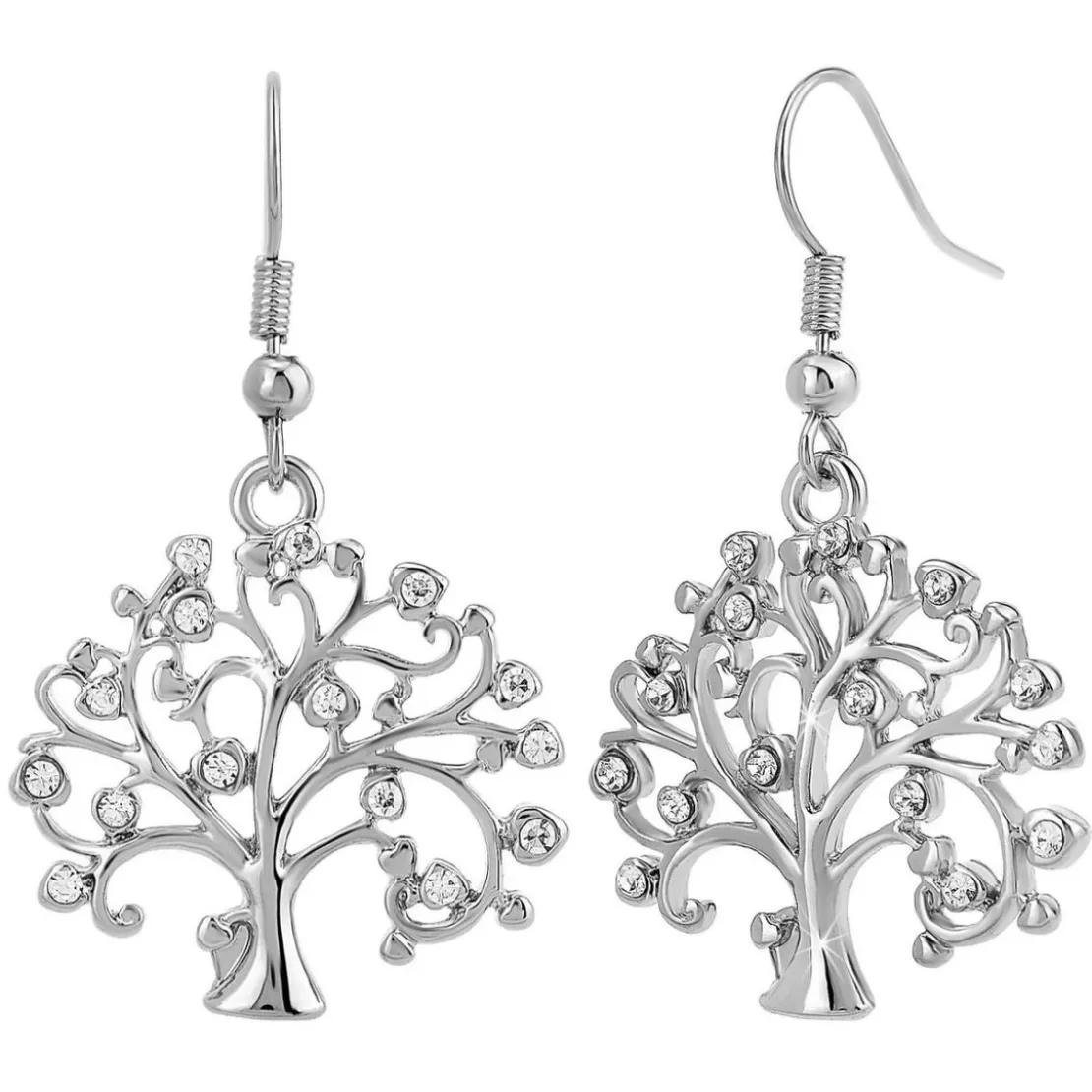 So Charm BijouxBoucles d'oreilles arbre de vie par So Charm® ornée de cristaux Swarovski® BS2037-ARGENT-BO