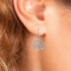 So Charm BijouxBoucles d'oreilles arbre de vie par So Charm® ornée de cristaux Swarovski® BS2037-ARGENT-BO