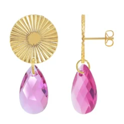 So Charm BijouxBoucles d'oreilles par So Charm® ornée de cristaux Swarovski® BS4415-SE042-DORE-ROSE