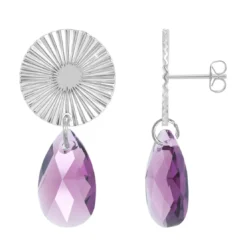 So Charm BijouxBoucles d'oreilles par So Charm® ornée de cristaux Swarovski® BS4415-SE042-ARGENT-AMET