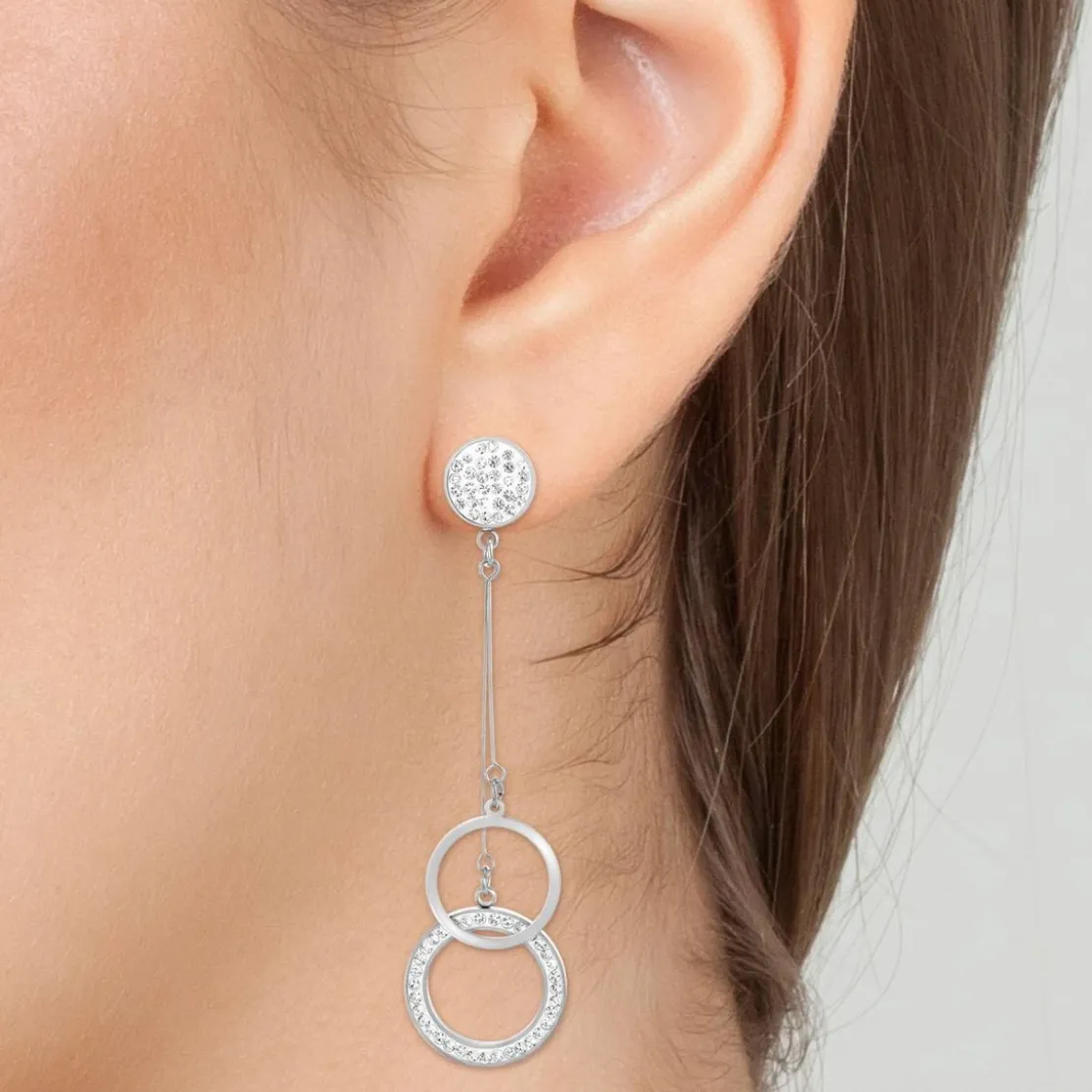 So Charm BijouxBoucles d'oreilles par So Charm® ornée de cristaux Swarovski® BS2747-ARGENT