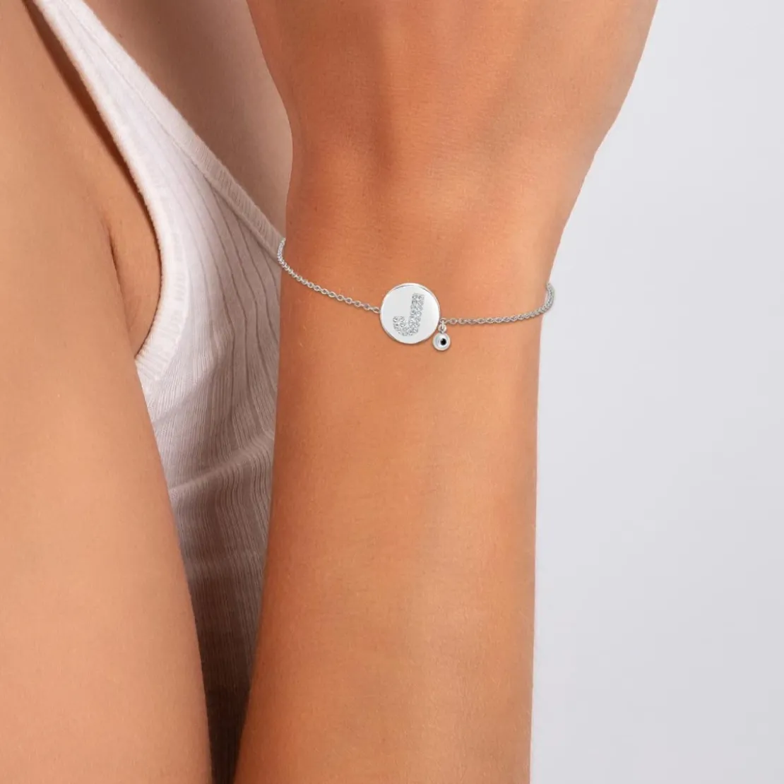 So Charm BijouxBracelet Femme So Charm - BD2693-ARGENT-J-DIAMANT - Bracelet Argenté Lettre