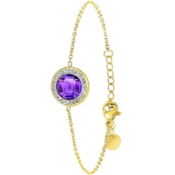 So Charm BijouxBracelet Femme So Charm - B2125-VIOLET - Bracelet Mode Doré