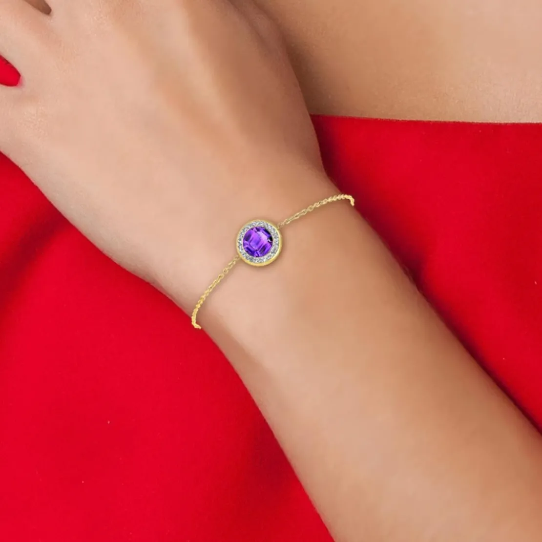 So Charm BijouxBracelet Femme So Charm - B2125-VIOLET - Bracelet Mode Doré