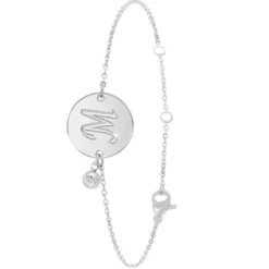 So Charm BijouxBracelet Femme So Charm - BD2281-ARGENT-M-DIAMANT - Bracelet Initial Argenté