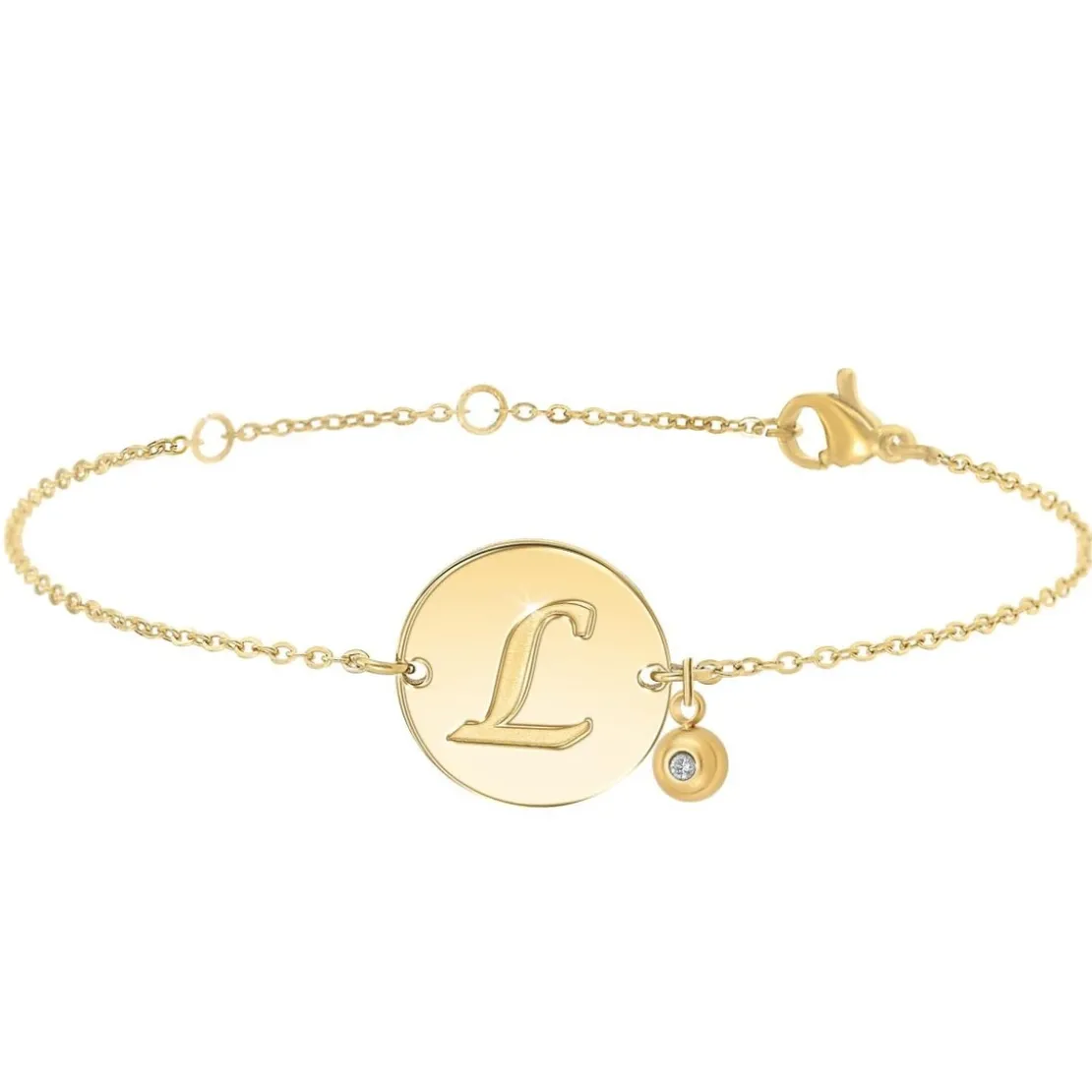 So Charm BijouxBracelet Femme So Charm - BD2281-DORE-L-DIAMANT - Bracelet Initial Doré