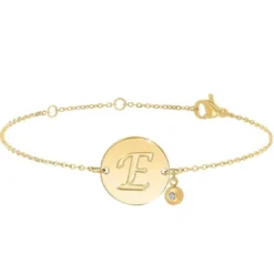 So Charm BijouxBracelet Femme So Charm - BD2281-DORE-E-DIAMANT - Bracelet Initial Doré