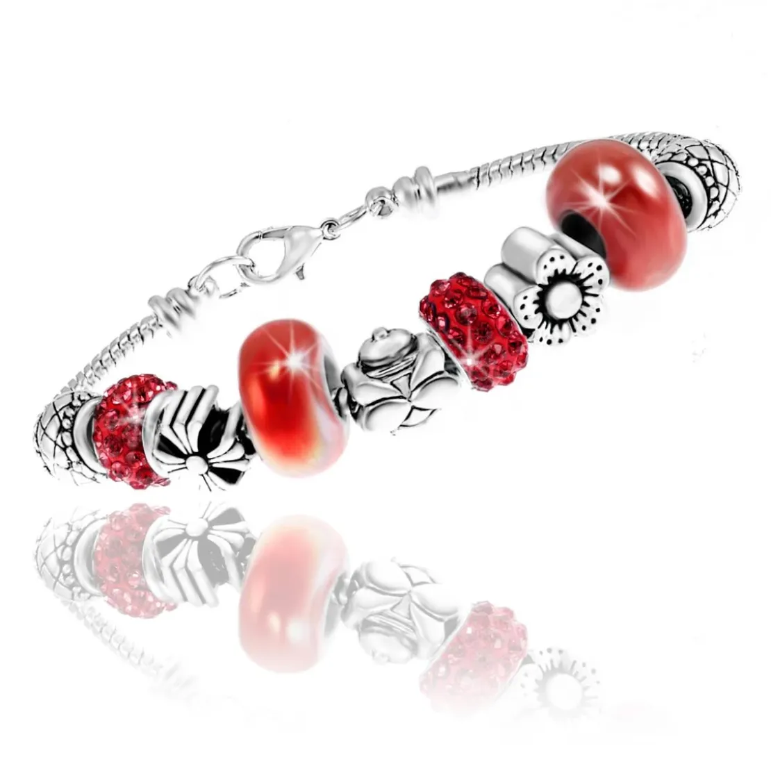 So Charm BijouxBracelet Femme So Charm - B1144-ROUGE - Bracelet Perle Rouge