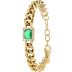 So Charm BijouxBracelet Femme So Charm - B3216-DORE-VERT - Bracelet Mode Doré