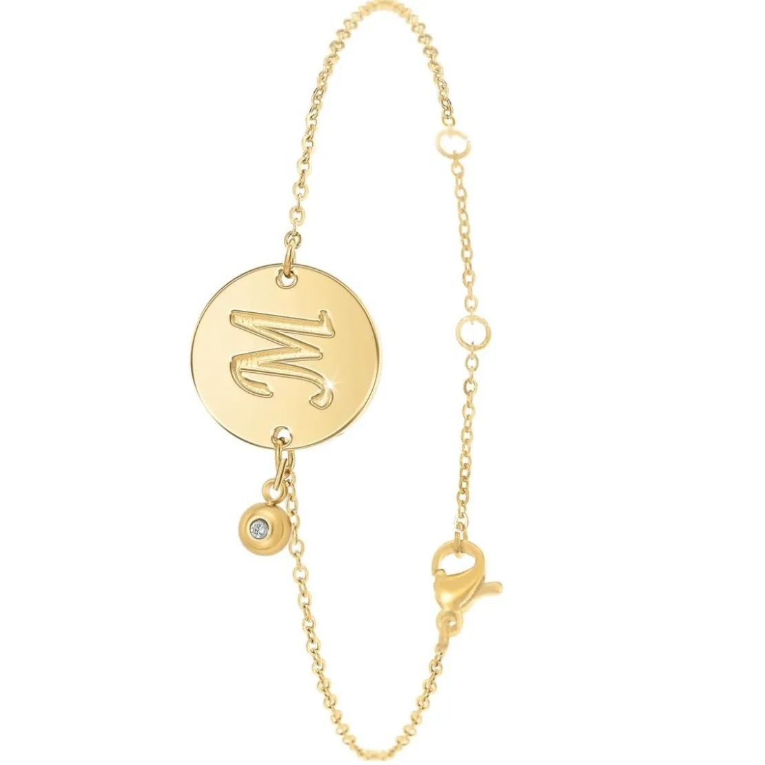 So Charm BijouxBracelet Femme So Charm - BD2281-DORE-M-DIAMANT - Bracelet Initial Doré