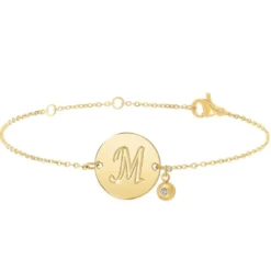 So Charm BijouxBracelet Femme So Charm - BD2281-DORE-M-DIAMANT - Bracelet Initial Doré