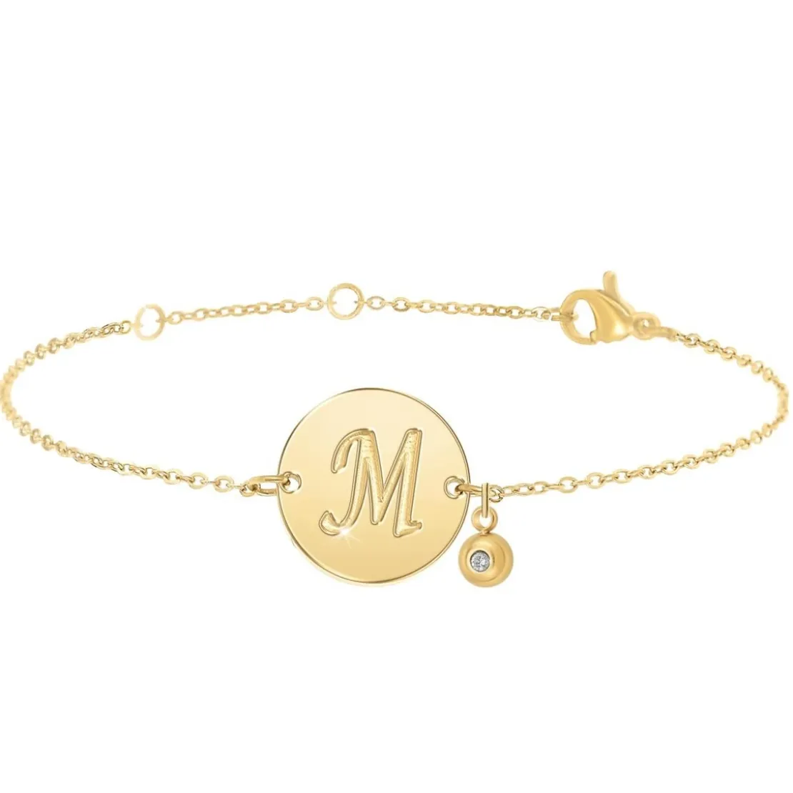So Charm BijouxBracelet Femme So Charm - BD2281-DORE-M-DIAMANT - Bracelet Initial Doré