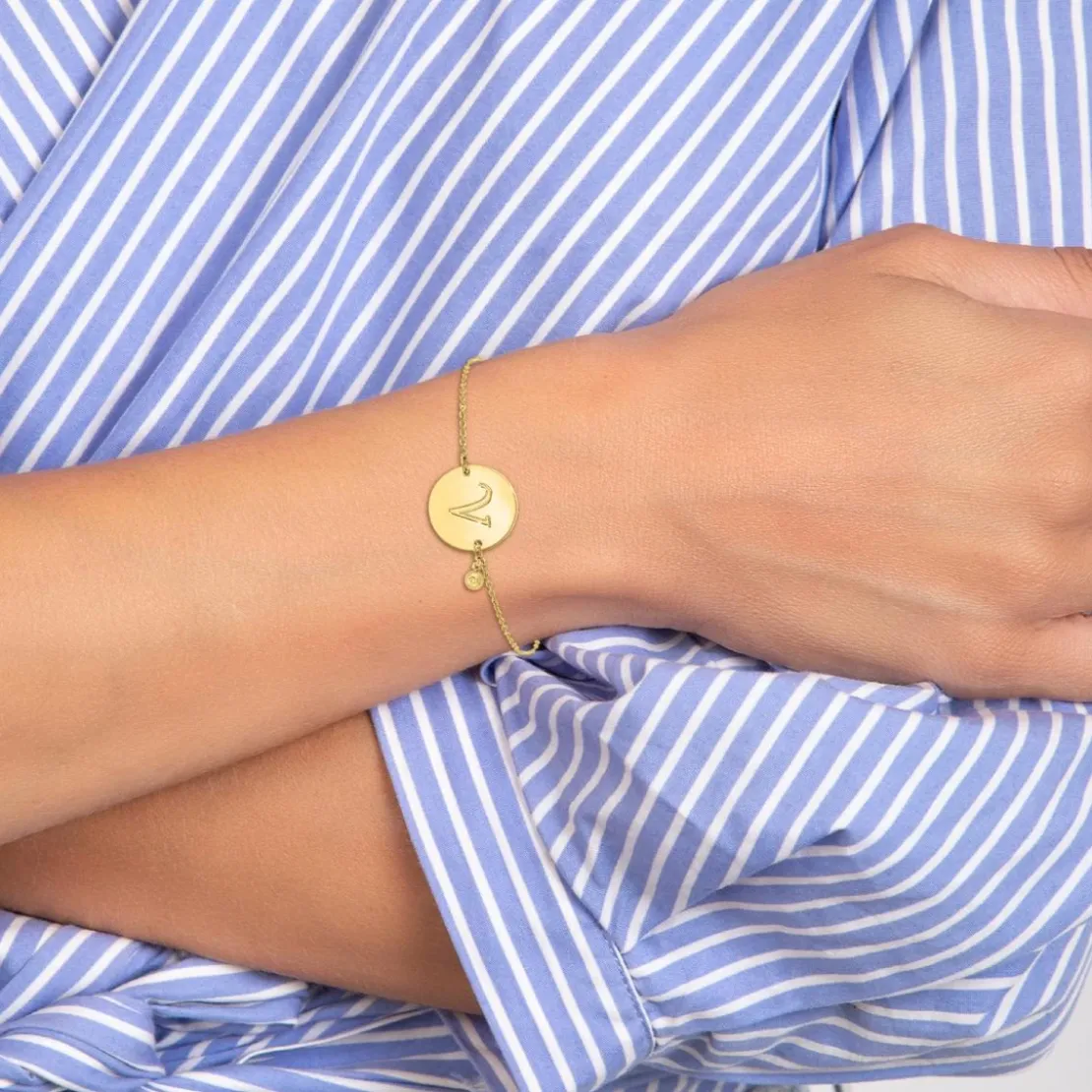 So Charm BijouxBracelet Femme So Charm - BD2281-DORE-V-DIAMANT - Bracelet Initial Doré