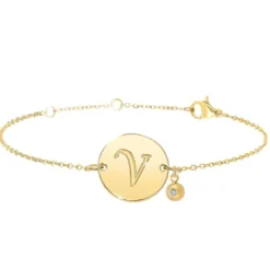 So Charm BijouxBracelet Femme So Charm - BD2281-DORE-V-DIAMANT - Bracelet Initial Doré