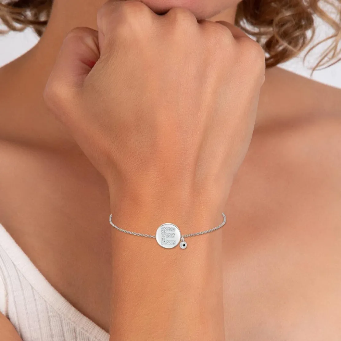 So Charm BijouxBracelet Femme So Charm - BD2693-ARGENT-E-DIAMANT - Bracelet Argenté Lettre