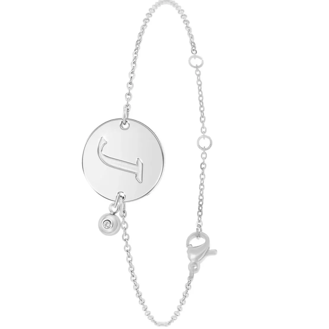 So Charm BijouxBracelet Femme So Charm - BD2281-ARGENT-J-DIAMANT - Bracelet Initial Argenté