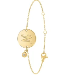 So Charm BijouxBracelet Femme So Charm - BD2281-DORE-N-DIAMANT - Bracelet Initial Doré