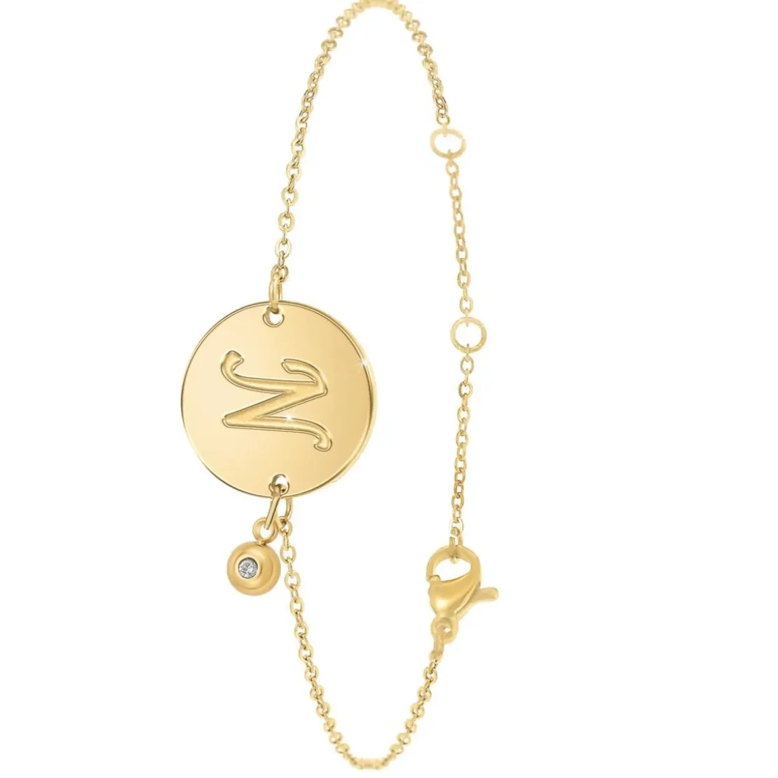 So Charm BijouxBracelet Femme So Charm - BD2281-DORE-N-DIAMANT - Bracelet Initial Doré