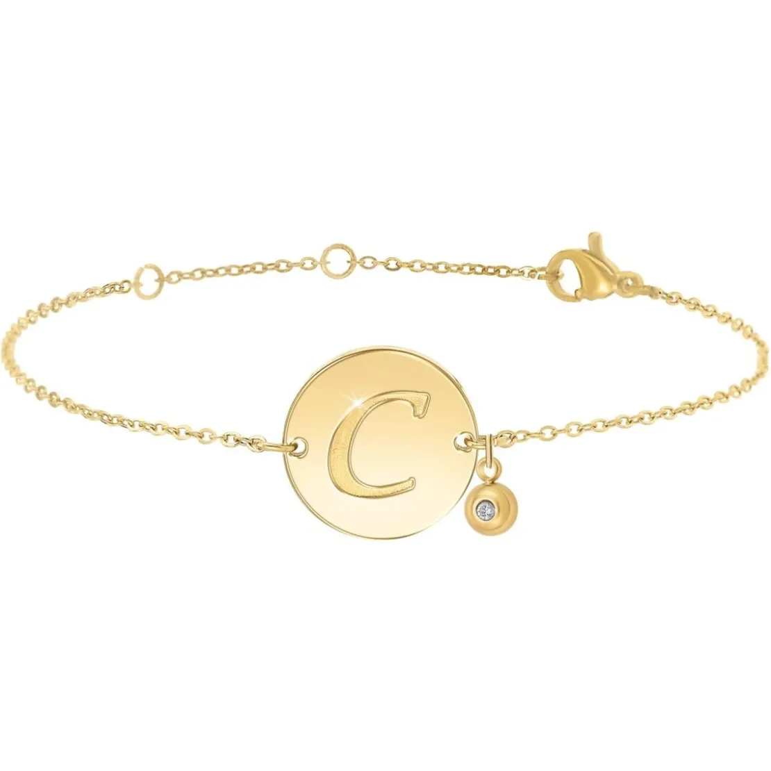 So Charm BijouxBracelet Femme So Charm - BD2281-DORE-C-DIAMANT - Bracelet Initial Doré