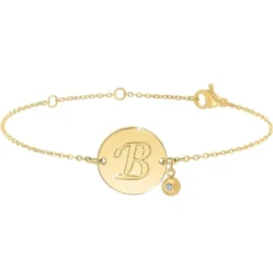 So Charm BijouxBracelet Femme So Charm - BD2281-DORE-B-DIAMANT - Bracelet Initial Doré