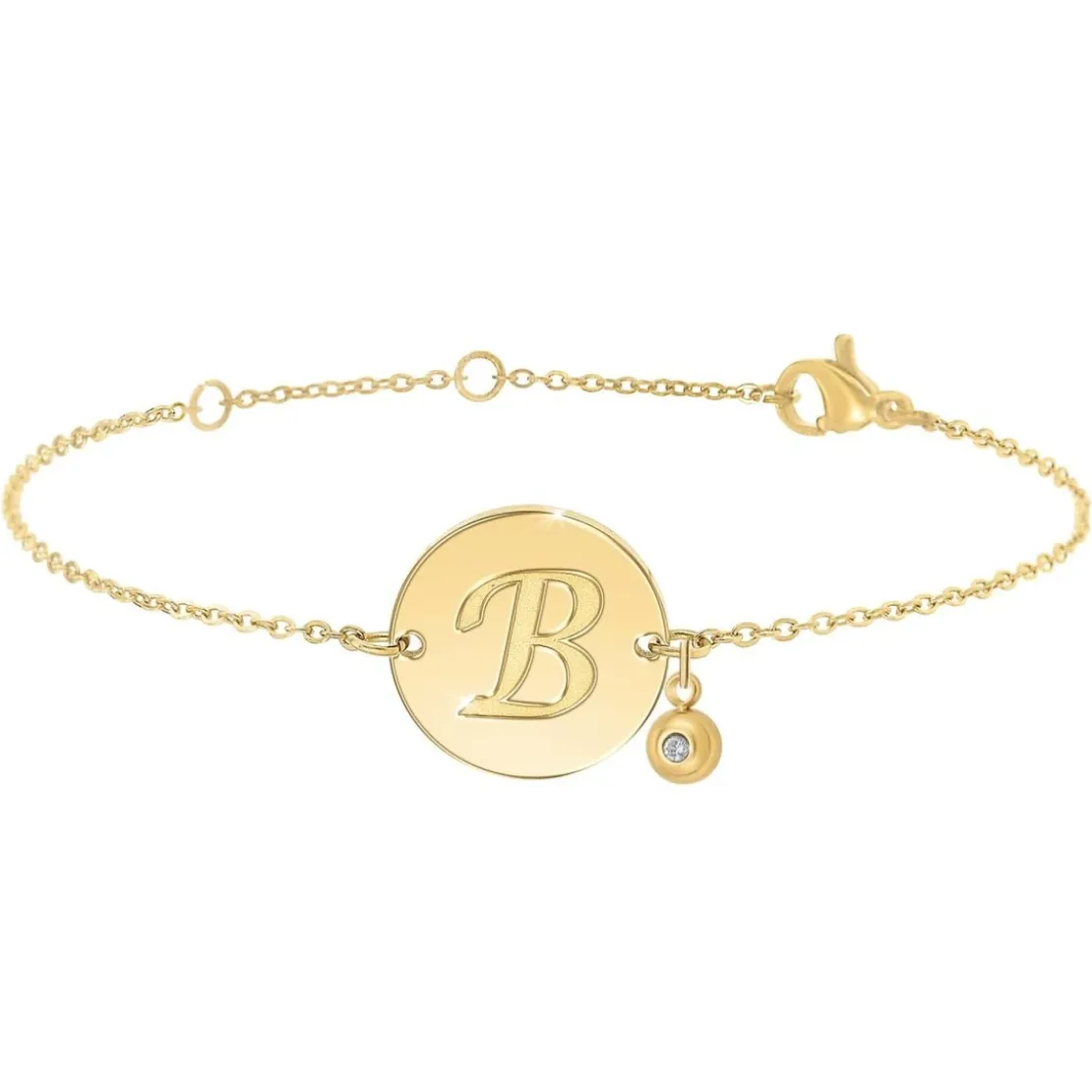 So Charm BijouxBracelet Femme So Charm - BD2281-DORE-B-DIAMANT - Bracelet Initial Doré