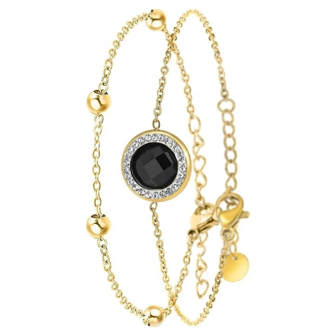 So Charm BijouxBracelet Femme So Charm - B2125-NOIR+B2371-DORE - Bracelet Mode Doré