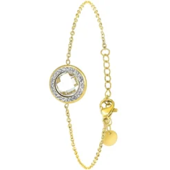 So Charm BijouxBracelet Femme So Charm - B2125-BLANC - Bracelet Mode Doré
