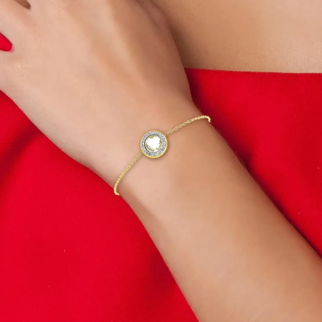 So Charm BijouxBracelet Femme So Charm - B2125-BLANC - Bracelet Mode Doré